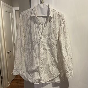 Frank & Eileen White Polka Dot Women's Top